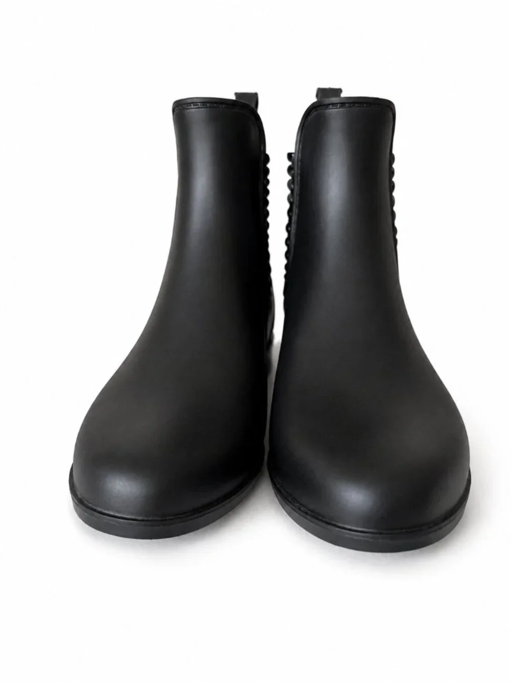 Jack Rogers Sallie Black Chelsea Rain Boots Waterproof Ankle Boots Size 8